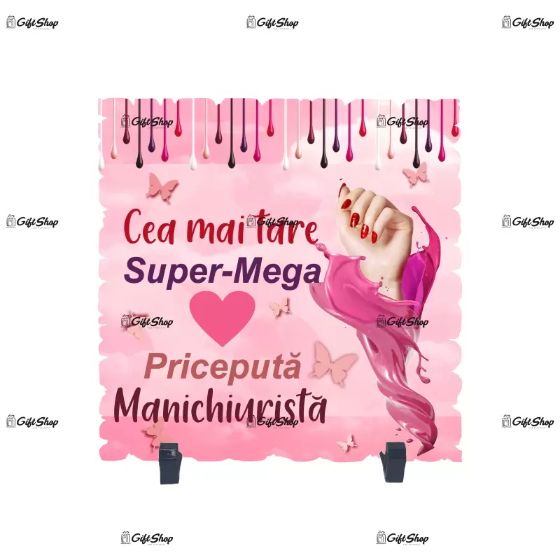 Cea mai tare manichiurista, placheta cu mesaj b